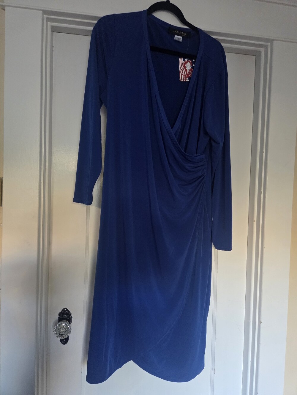 Pinup Girl Laura Byrnes Cobalt Blue Wiggle Cocktail Dress